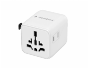 Gembird TPA-INT-01-W Univerzální cestovní napájecí adaptér, bílý