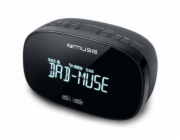Múza | M-150 CDB | Funkce alarmu | AUX v | Černá | Rádio s duálním budíkem DAB+/FM