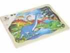 BABU - Dřevěné puzzle dinosaurus - 24 dílků
