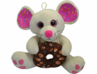 Myš s donutem bílá 30 cm