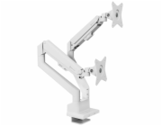 AROZZI ALZARE NEO DUO White/ stolní držák pro 2 monitory/ plynový píst/ kovový/ bílý