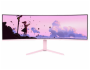 AROZZI NOVA herní monitor 49" 49TUW165 Pink/ LED/ 5120x1440/ 165Hz/ VA/ 3000:1/ 1ms/ 2xHDMI/ DP/ USB-C/ růžový