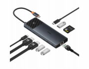 Baseus Metal Gleam II Series 10v1 USB-C HUB Dokovací Stanice Cosmic Black