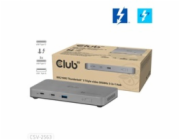 Club3D hub Thunderbolt 5 5v1, 3x USB-C TB5, 1x USB-A, 1x8K60Hz, 3x 5K60Hz, certifikace Thunderbolt Share, 180W