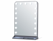 IMMAX LED zrcadlo HOLLYWOOD Make-up/ CCT/ LCD display/ USB C/A výstupy/ šedé