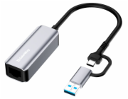 Colorway Adaptér USB-C nebo USB-A na RJ45/ 18cm