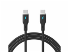 Akyga Kabel USB-C / USB-C 1m AK-USB-67 60W, Black Silicone