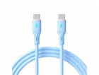 Akyga Kabel USB-C / USB-C 1m AK-USB-68 60W, Blue Silicone
