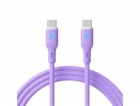Akyga Kabel USB-C / USB-C 1m AK-USB-70 60W, Purple Silicone