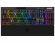 MSI herní klávesnice STRIKE PRO Wireless Silent/ bezdrátová 2,4GHz+BT/ mechanická/ RGB/ USB/ předložka/ CZ+SK layout