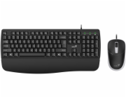 GENIUS KM-123/ Drátový set/ Ergo předložka/ Copilot/ USB/ černá/ CZ+SK layout