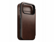 NOMAD pouzdro Modern Leather Folio Magsafe Horween pro iPhone 17 Pro - Rustic Brown