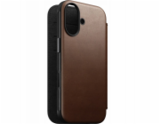 NOMAD pouzdro Modern Leather Folio Magsafe pro iPhone 17 - Brown