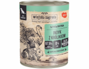 WIEJSKA ZAGRODA Turkey with rabbit - vlhké krmivo pro psy - 800g