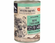 WIEJSKA ZAGRODA Turkey with rabbit - vlhké krmivo pro psy - 400g