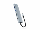 Epico 6v1 hliníkový USB-C 8K hub - modrá