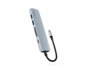 Epico 6v1 hliníkový USB-C 8K hub - modrá