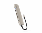Epico 6v1 hliníkový USB-C 8K hub - bílá
