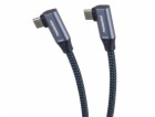 PremiumCord USB-C 2x zahnutý kabel, 2m
