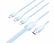 Kabel USB 2.0 A na 3 v 1 6A Vention CTRLG 1,5M (modrý)