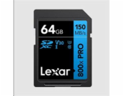 Lexar paměťová karta SD 64GB High-Performance 800x PRO (BLUE Series) SDXC UHS-I až 150MB/s