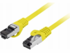 Lanberg Patchcord cat.8.1 S/FTP LSZH CU 0,5m žlutý, fleke...