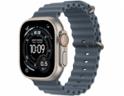 Apple Hodinky Ultra 3 GPS + Cellular 49mm, přírodní titanové pouzdro, tmavě modrý oceánský řemínek