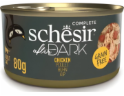 SCHESIR After dark Chicken in broth - mokré krmivo pro kočky - 80g