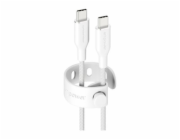 empower - USB kabel - USB-C (M) do USB-C (M) - USB 2.0 - 20 V - 3 A - 2 m - Rychlé nabíjení až 60W - stríbrne bílá