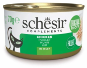 SCHESIR Chicken in jelly - mokré krmivo pro kočky - 70g