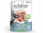 SCHESIR Tuna with hake in jelly - mokré krmivo pro kočky - 70g