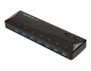 Startech 9 Port USB 3.0 Hub - 7 x USB-A, 2 x USB-A Fast Charge Ports - Multi Port Powered USB Charging Station (ST93007U2C) - USB periferní sharing switch - 7 x SuperSpeed USB 3.0 - desktop - pro P/N: