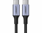 UGREEN Kabel US316 70428 USB-C - USB-C PD QC FCP 100W 5A 480Mb/s 1,5 m - šedý