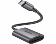 UGREEN Čtečka karet SD/TF Ugreen CM401 USB C 5 Gb/s – šedá