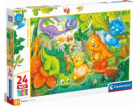 Clementoni - Puzzle 24 Šťastná oáza dinosaurů MAXI