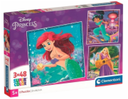 Clementoni - Puzzle 144 Disney princezny 3x48 dílků