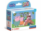 Clementoni - Obrázkové kostky - Prasátko Peppa 6 kostek