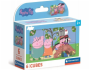 Clementoni - Obrázkové kostky - Prasátko Peppa 6 kostek