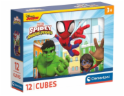 Clementoni - Obrázkové kostky - Spidey a jeho úžasní přátelé 12 kostek