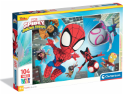 Clementoni - Puzzle 104 Maxi Spidey a jeho úžasní přátelé