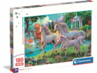 Clementoni - Puzzle 180 Super Jednorožci u vodopádu