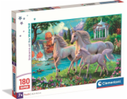 Clementoni - Puzzle 180 Super Jednorožci u vodopádu