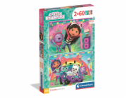 Clementoni - Puzzle 2x60 Gabby a její domeček