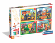 Clementoni - Puzzle 4v1 Zaneprázdnění v práci