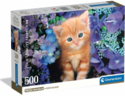 Clementoni - Puzzle 500 Zrzavá kočka
