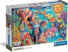 Clementoni - Puzzle 500 Karneval slonů