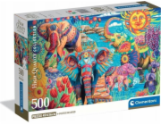 Clementoni - Puzzle 500 Karneval slonů