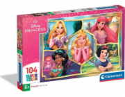 Clementoni - Puzzle 104 Disney Princezny 2