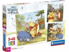 Clementoni - Puzzle 3x48 Čtvercové Disney Medvídek Pú