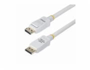 StarTech 10ft White VESA Certified DisplayPort 1.2 Cable with Latches - Kabel DisplayPort - DisplayPort (M) s jazýckem do DisplayPort (M) s jazýckem - DisplayPort 1.2 - 3 m - neobsahuje halogen, pasiv